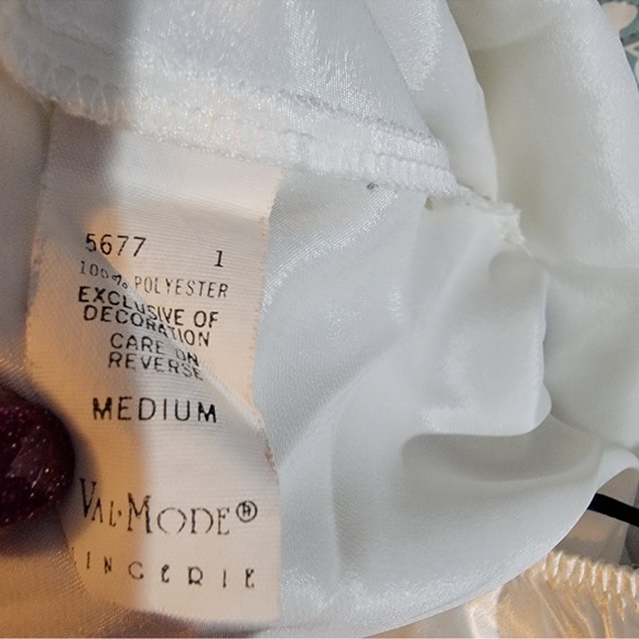 Vintage Val Mode lingerie white and black lace teddy M - Picture 6 of 7